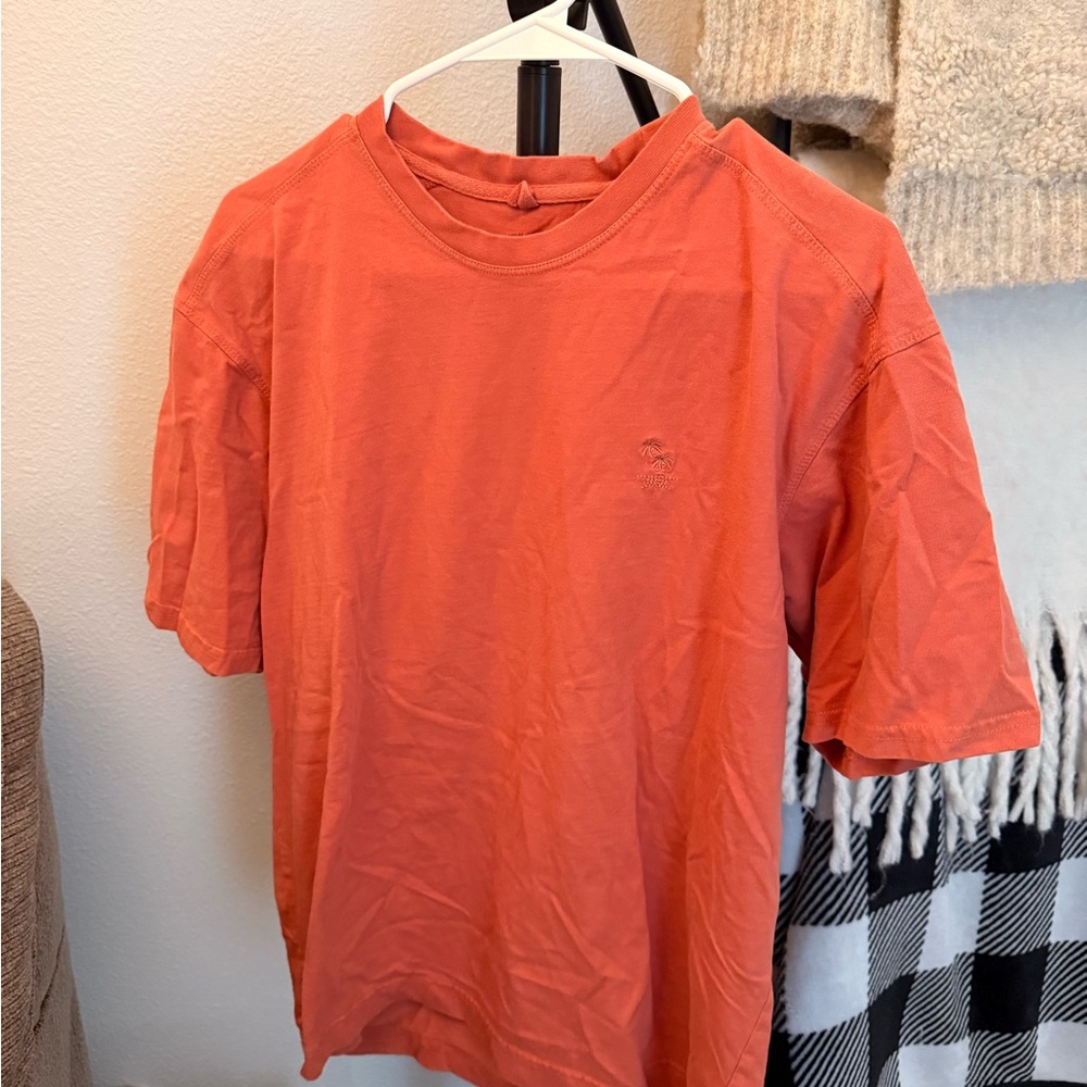 Newport Blue Coral Crewneck Tee with Chest Print